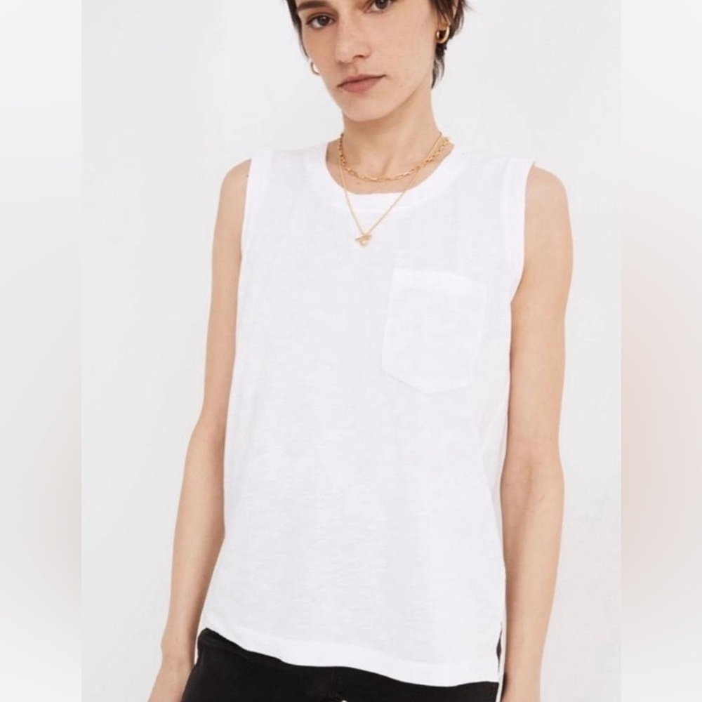 Madewell White Muscle Tee